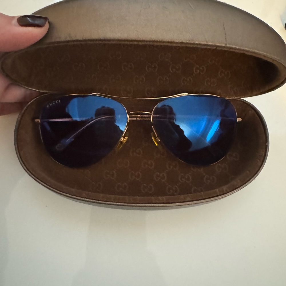 Gucci Blue Aviator Sunglasses